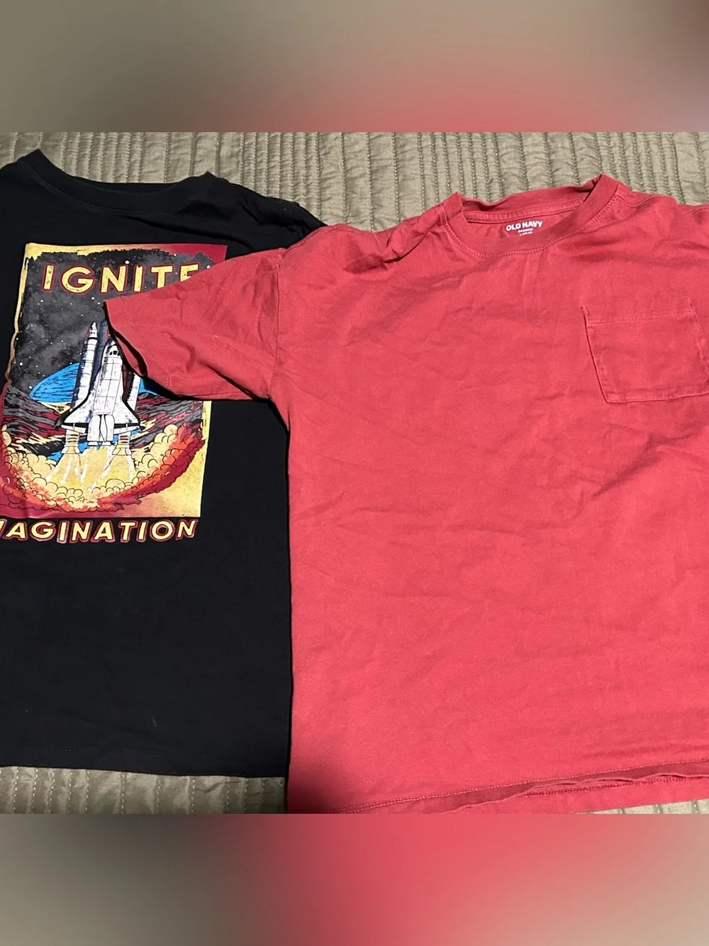 Old Navy Red Short-Sleeve Pocket Tee for Kids